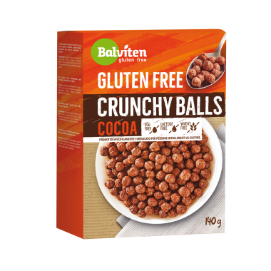 Crunchy Balls 140g. Praline di Cereali al Cacao senza glutine.