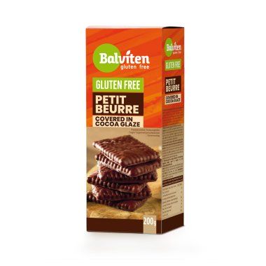 Biscotti Petit Beurre Covered in Cocoa Glaze 200g. Prodotto senza glutine.