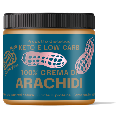 Kensy KETO. 100% Crema di Arachidi 210g. Prodotto senza glutine.