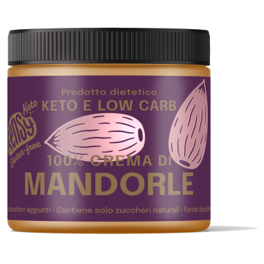 Kensy KETO. 100% Crema di Mandorle 210g. Prodotto senza glutine.